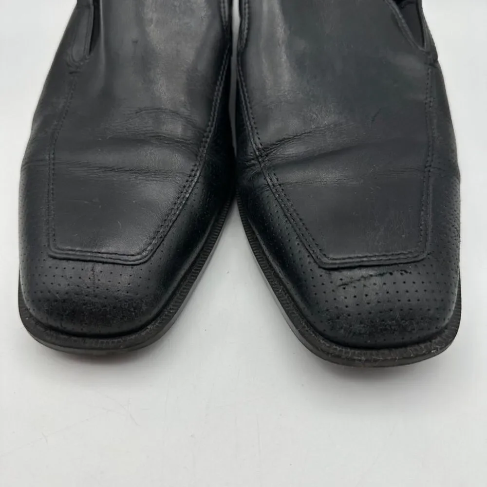 Ecco Men's‎ Black Leather Slip-On Dress Loafers Business Shoes Size 43 US 9-9.5